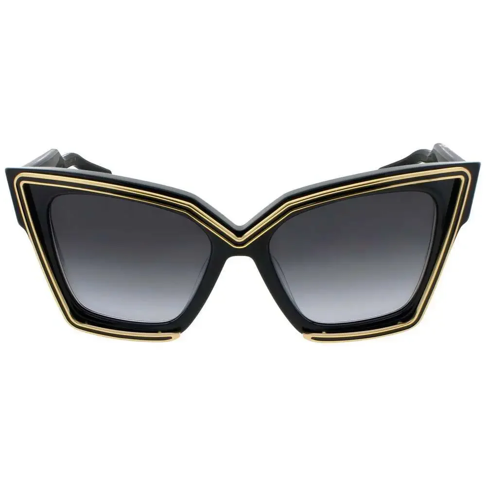NWT Valentino V-GRACE-BLK - GLD Black Yellow 54mm Sunglasses